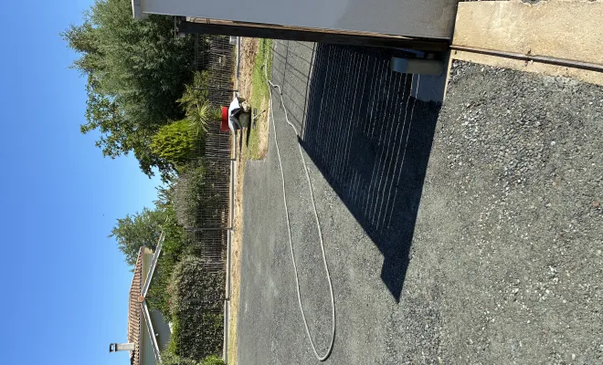 Réalisation d'un parking à Mazères, Bazas, Maçonnerie Jérôme Lucat