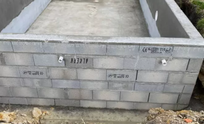Construction d'une piscine, Bazas, Maçonnerie Jérôme Lucat