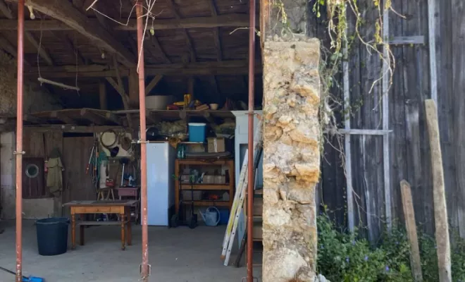 Rénovation d'une grange, Bazas, Maçonnerie Jérôme Lucat